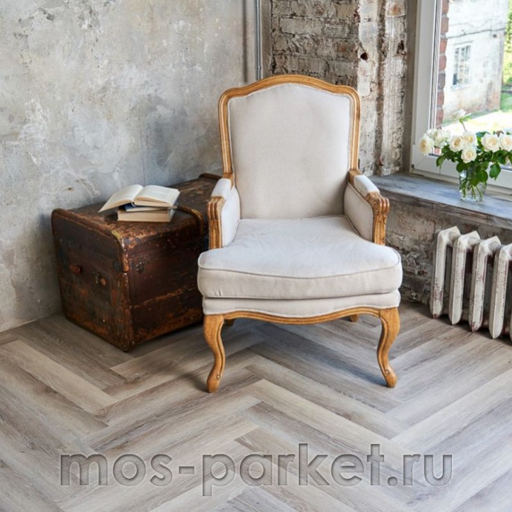 Клеевой виниловый пол Vinilam Parquet Herringbone Glue GD11122 Паркет Эрмитаж