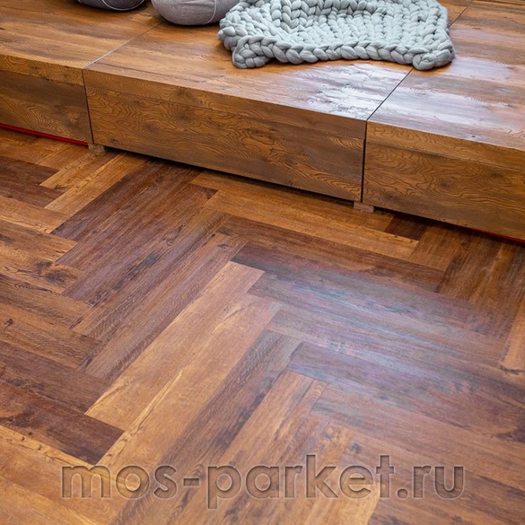 Клеевой виниловый пол Vinilam Parquet Herringbone Glue GD11155 Паркет парижский