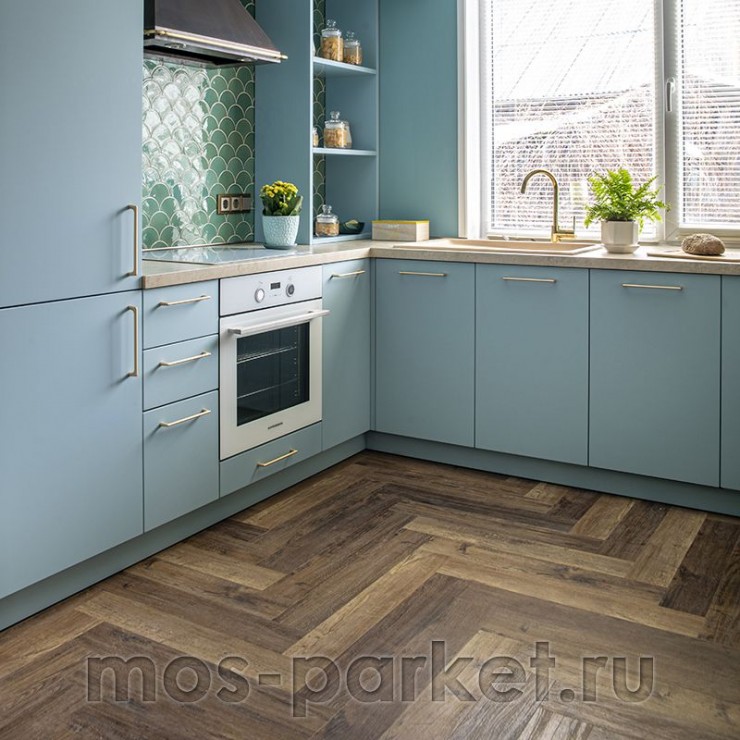 Клеевой виниловый пол Vinilam Parquet Herringbone Glue GD11177 Паркет версальский