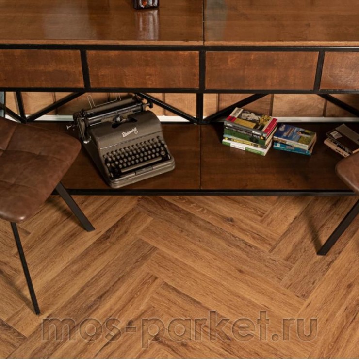 Клеевой виниловый пол Vinilam Parquet Herringbone Glue GD11210 Паркет Де Вилль